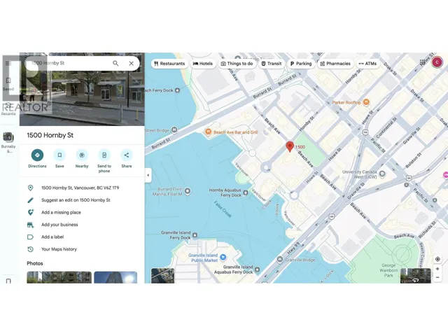 1309 1500 HORNBY STREET, Vancouver, British Columbia V6Z2R1