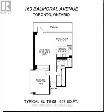 1108 - 160 BALMORAL AVENUE, Toronto (Yonge-St. Clair), Ontario M4V1J7
