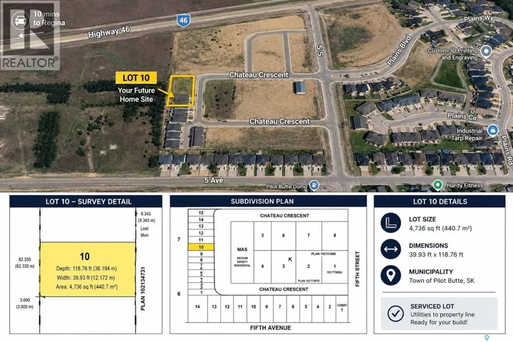 10 TBD Chateau CRESCENT, Pilot Butte, Saskatchewan S0G3Z0