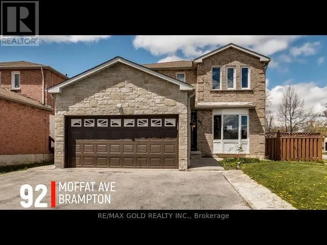 92 MOFFATT AVENUE, Brampton (Fletcher's West), Ontario L6Y4K8
