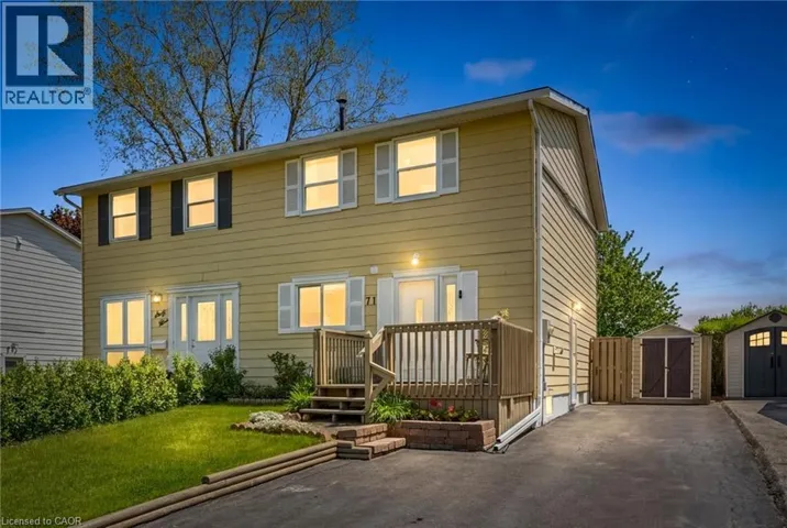 71 BLACKHORNE Drive, Kitchener, Ontario N2E1T5