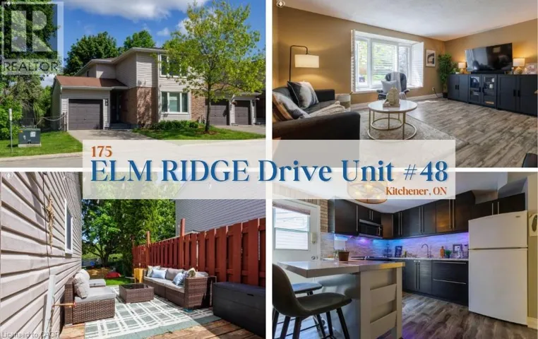 175 ELM RIDGE Drive Unit# 48, Kitchener, Ontario N2N1L7