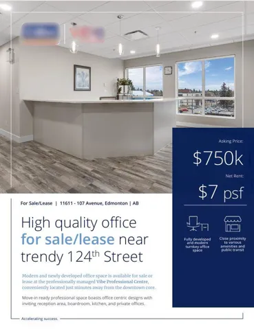 401, 11611 107, Edmonton, Alberta T5H0P9