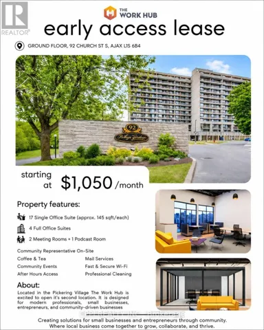 INTERNAL OFFICE - 92 CHURCH STREET S, Ajax (Central West), Ontario L1S6B4