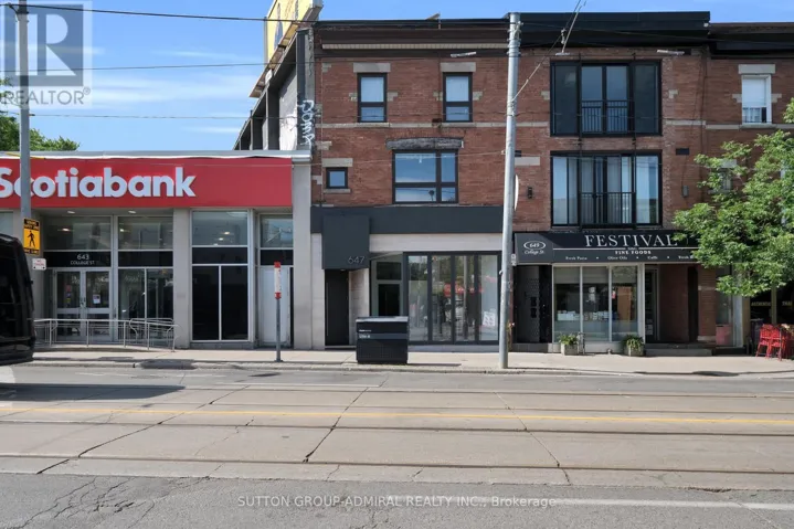 101 (MAIN FLOOR) - 647 COLLEGE STREET, Toronto (Palmerston-Little Italy), Ontario M6G1B7