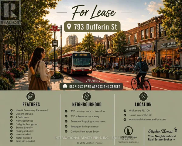 UPPER - 793 DUFFERIN STREET, Toronto (Dufferin Grove), Ontario M6H3K8
