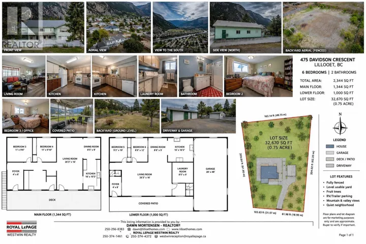 475 Davidson Crescent, Lillooet, British Columbia V0K1V0
