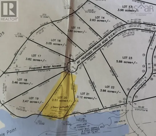 LOT 20 78 ORION Crescent, Walkerville, Nova Scotia B0E1J0