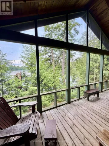 Wide angle of your porch/views over Cache Lake