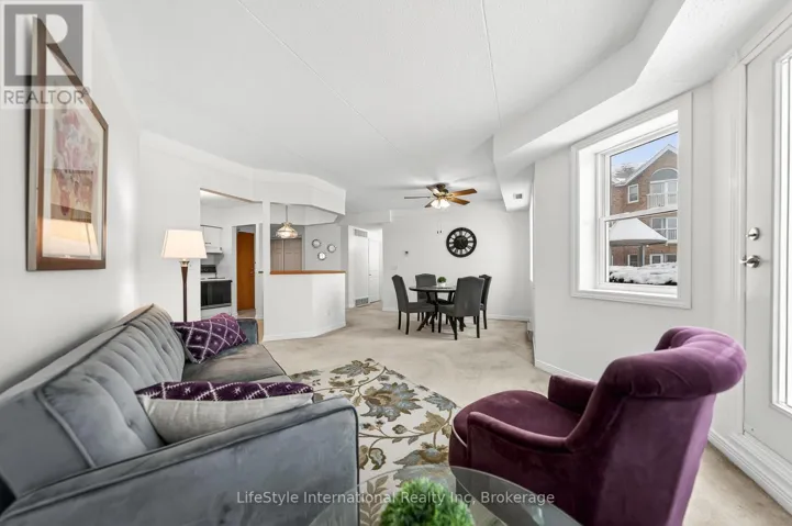 Freshly painted open concept living/dining room