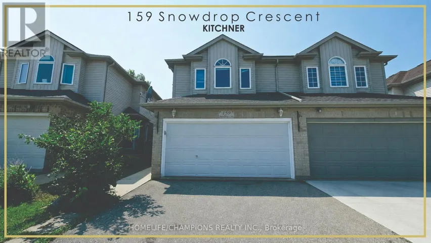 159 SNOWDROP CRESCENT, Kitchener, Ontario N2E4G9