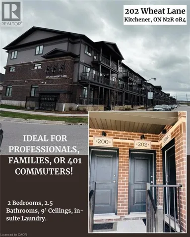 202 WHEAT Lane, Kitchener, Ontario N2R0R4