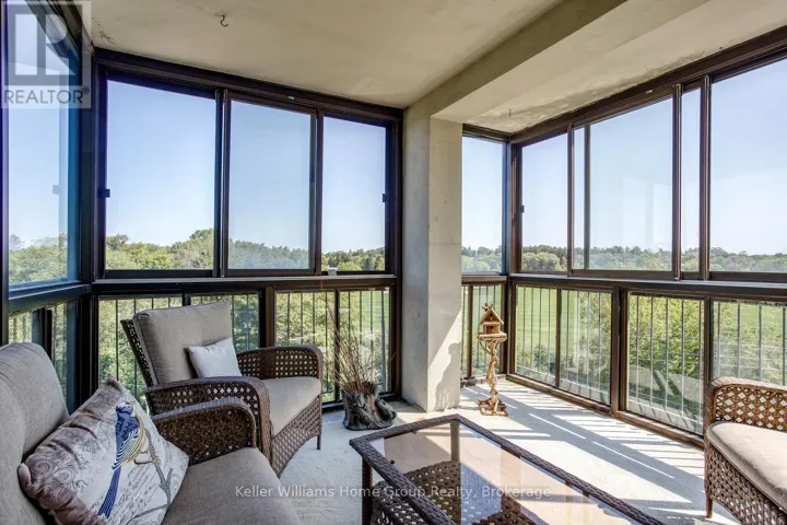Bright enclosed balcony