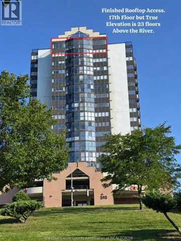 515 RIVERSIDE DRIVE West Unit# 1701, Windsor, Ontario N9A7C3