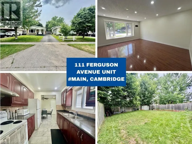 111 FERGUSON Avenue Unit# Main, Cambridge, Ontario N1R6E9