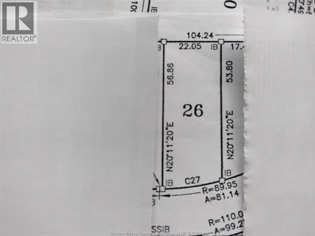 V/L PALLIES Unit# LOT 26, LaSalle, Ontario N9J0E7