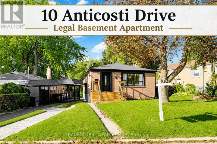 10 ANTICOSTI DRIVE, Toronto (Bendale), Ontario M1J1V5