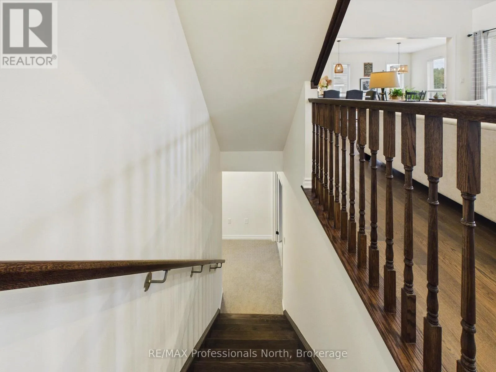Finished stairs to basement level