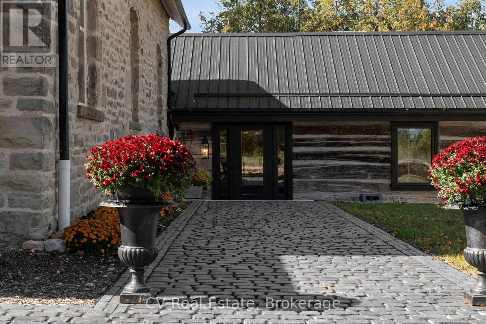 Cobblestone pathway leads to the front entrance Cobblestone pathway leads to the front entrance