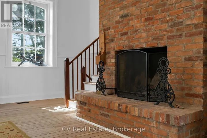 Wood burning fireplace