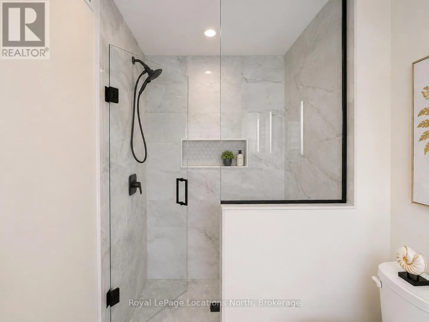 Primary Bedroom Glass & Tile Shower