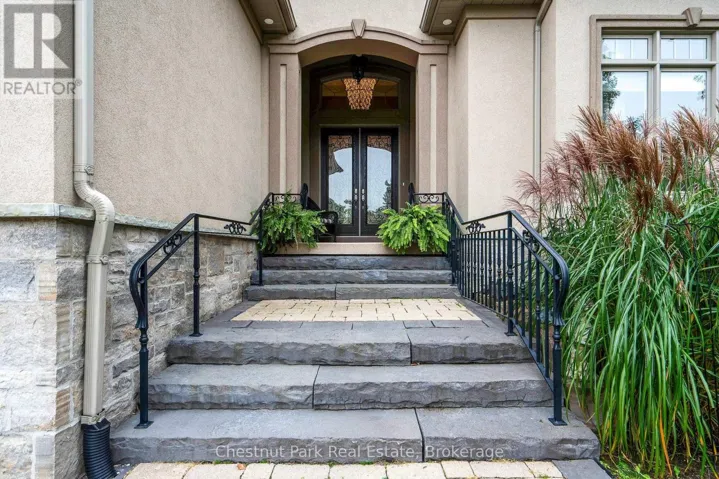 A grand welcoming front entrance to the home