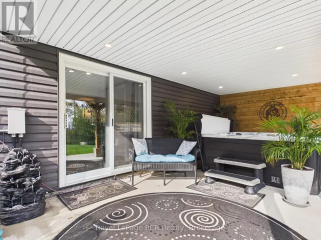 Covered Porch with Pot Lights