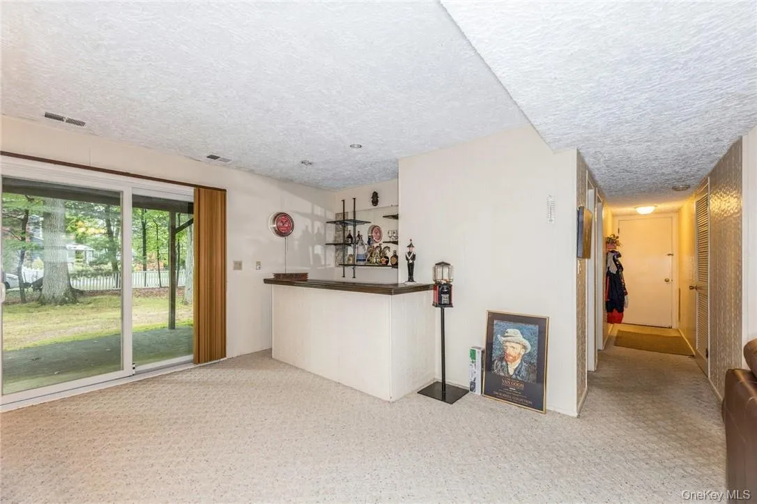 Carpeted family room Carpeted family room