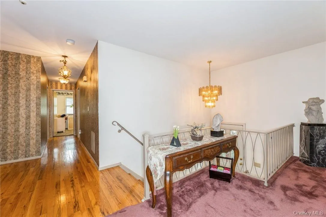 Wide hallways with hardwood floors Wide hallways with hardwood floors
