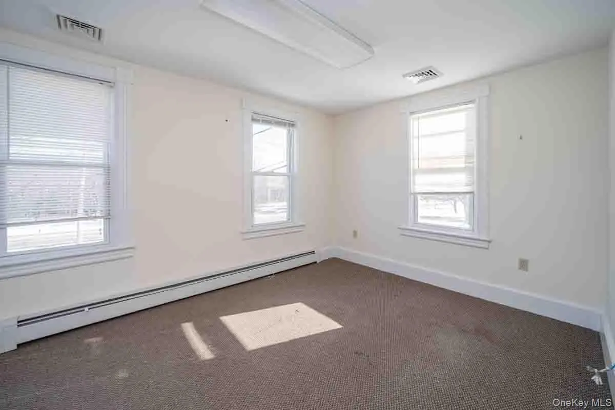 Empty room with visible vents, carpet floors, baseboards, and baseboard heating Empty room with visible vents, carpet floors, baseboards, and baseboard heating