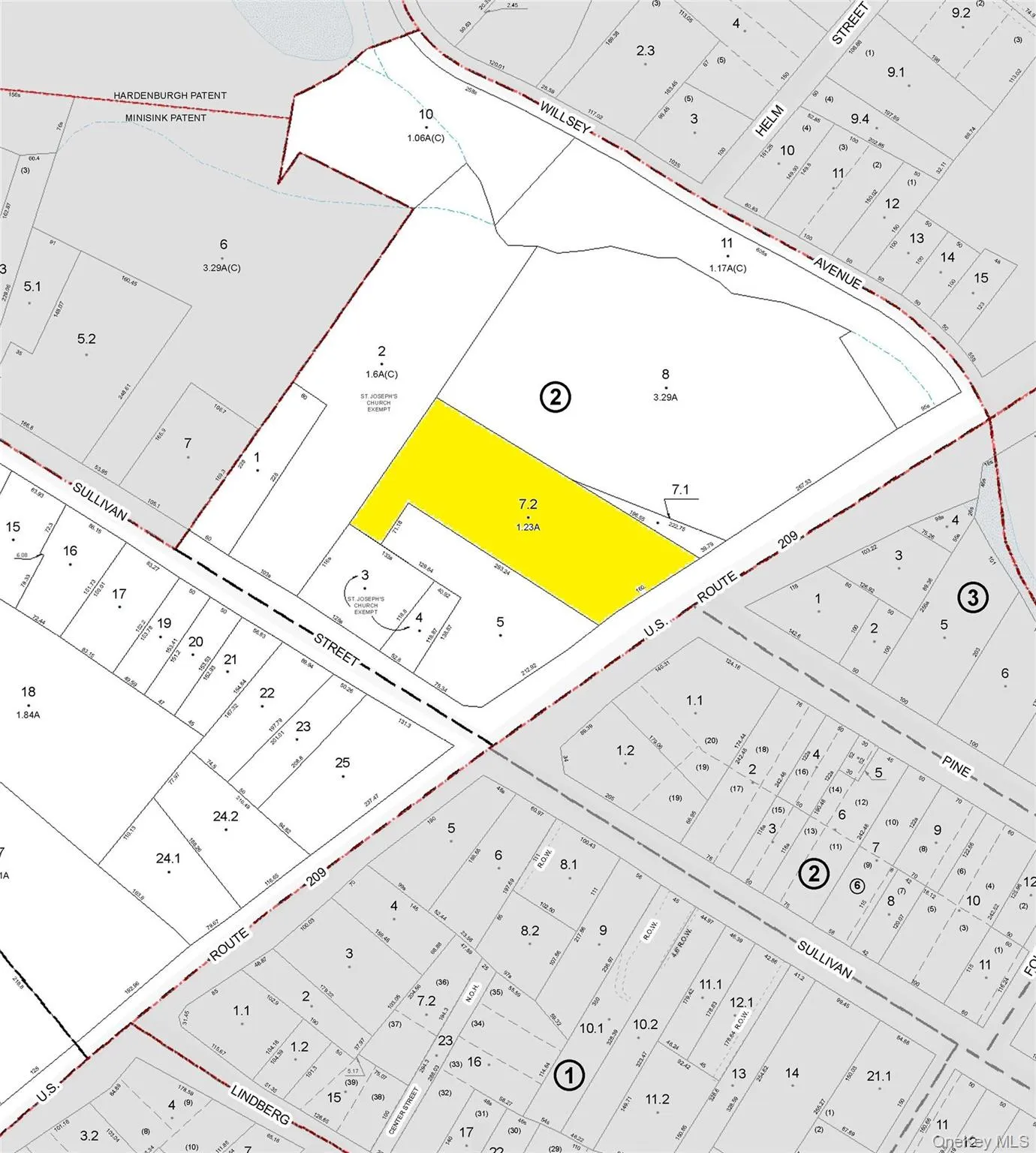 Tax map - highlighted Tax map - highlighted