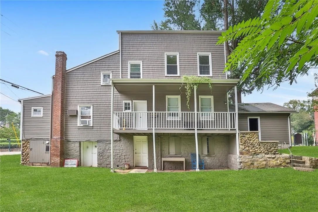 Building rear view Building rear view