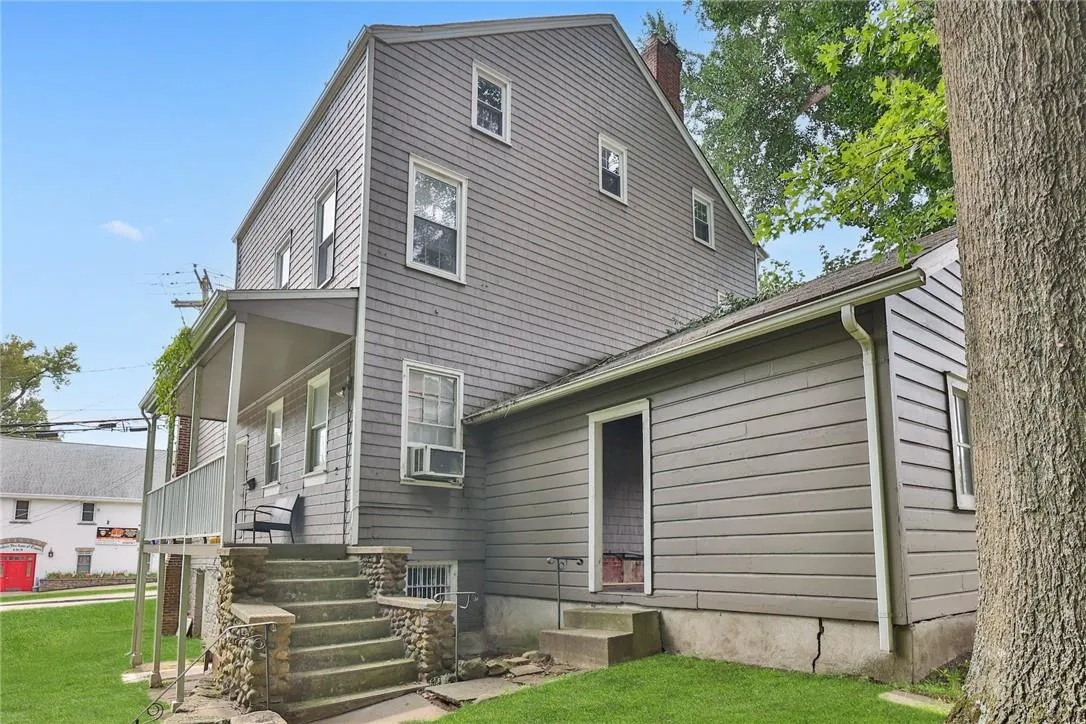 Building rear view Building rear view