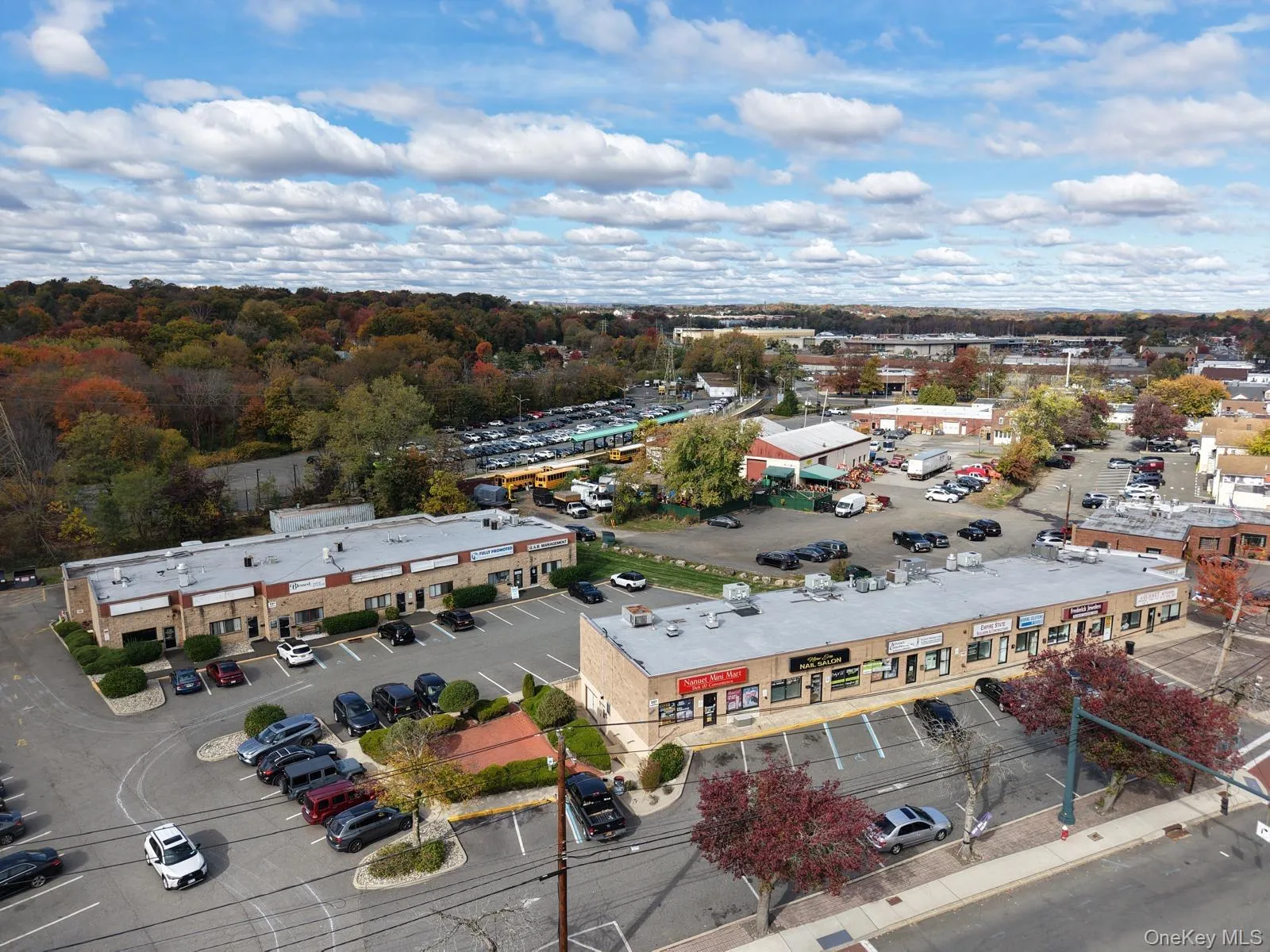 Aerial view of a commercial area Aerial view of a commercial area