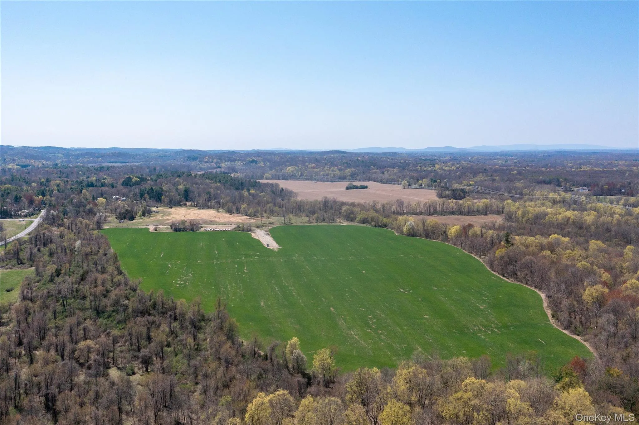 Aerial overview of property's location with rural landscape Aerial overview of property's location with rural landscape