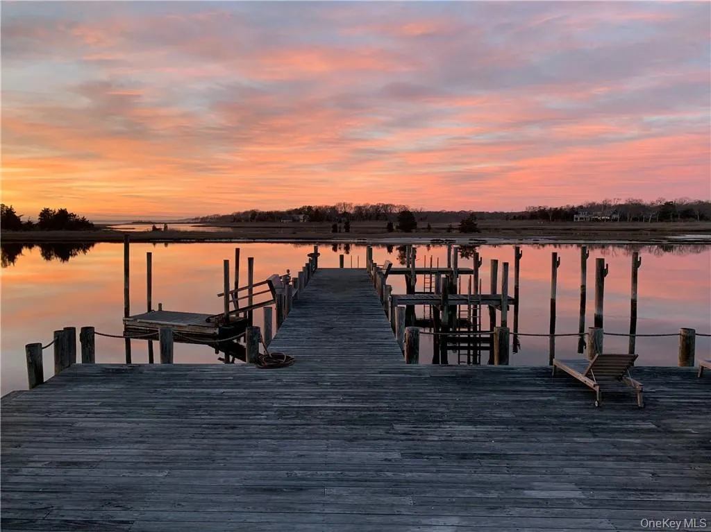 Sunset at the private dock Sunset at the private dock