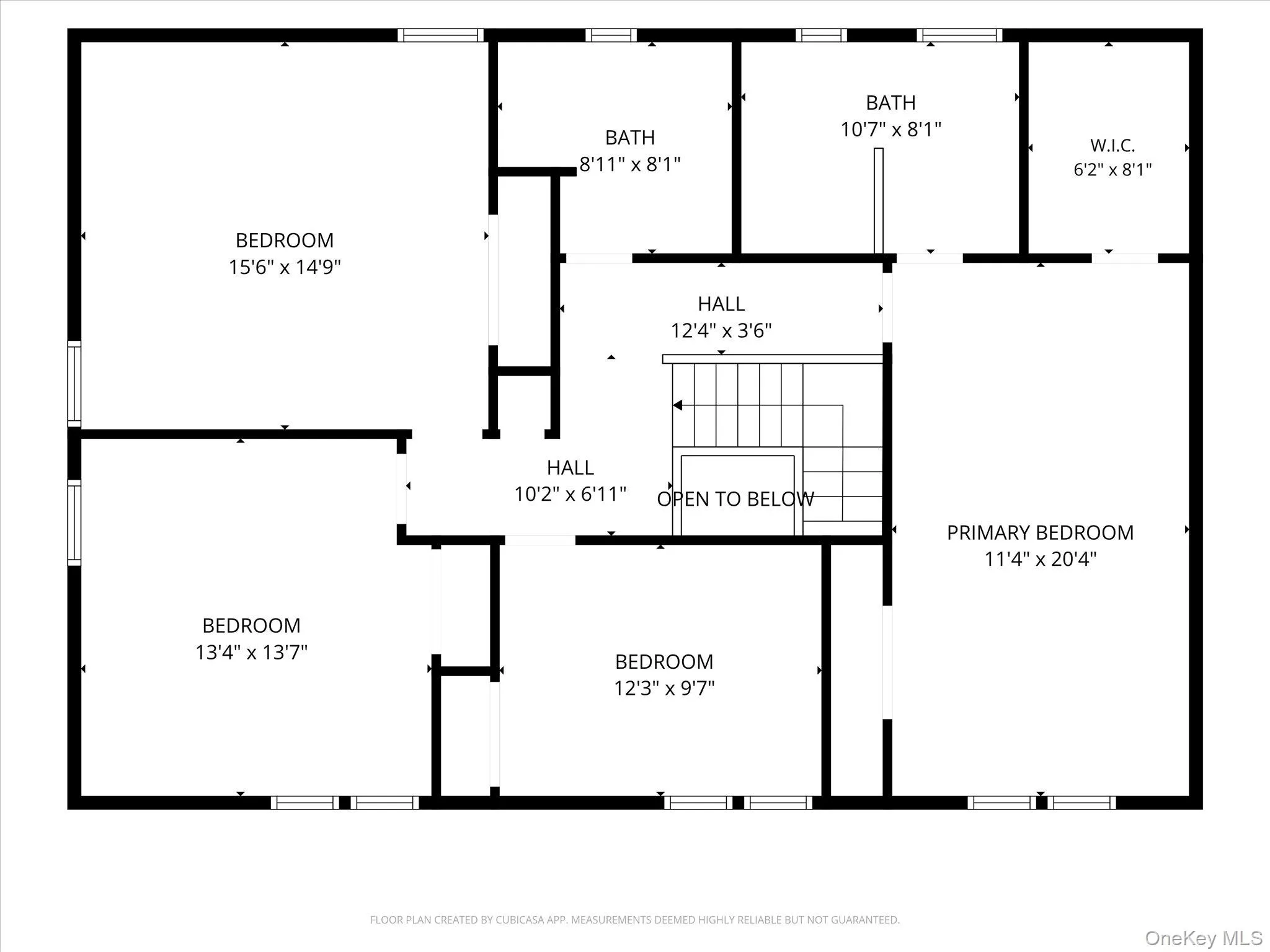 Second level floor plan Second level floor plan