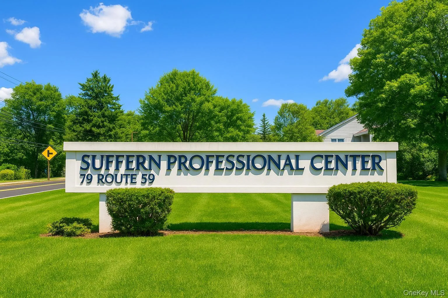 Community sign with a lawn Community sign with a lawn