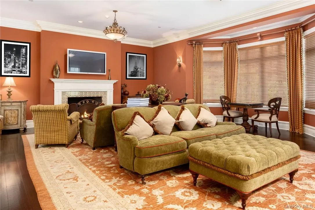 Open to the kitchen, this large family room has a large fireplace Open to the kitchen, this large family room has a large fireplace