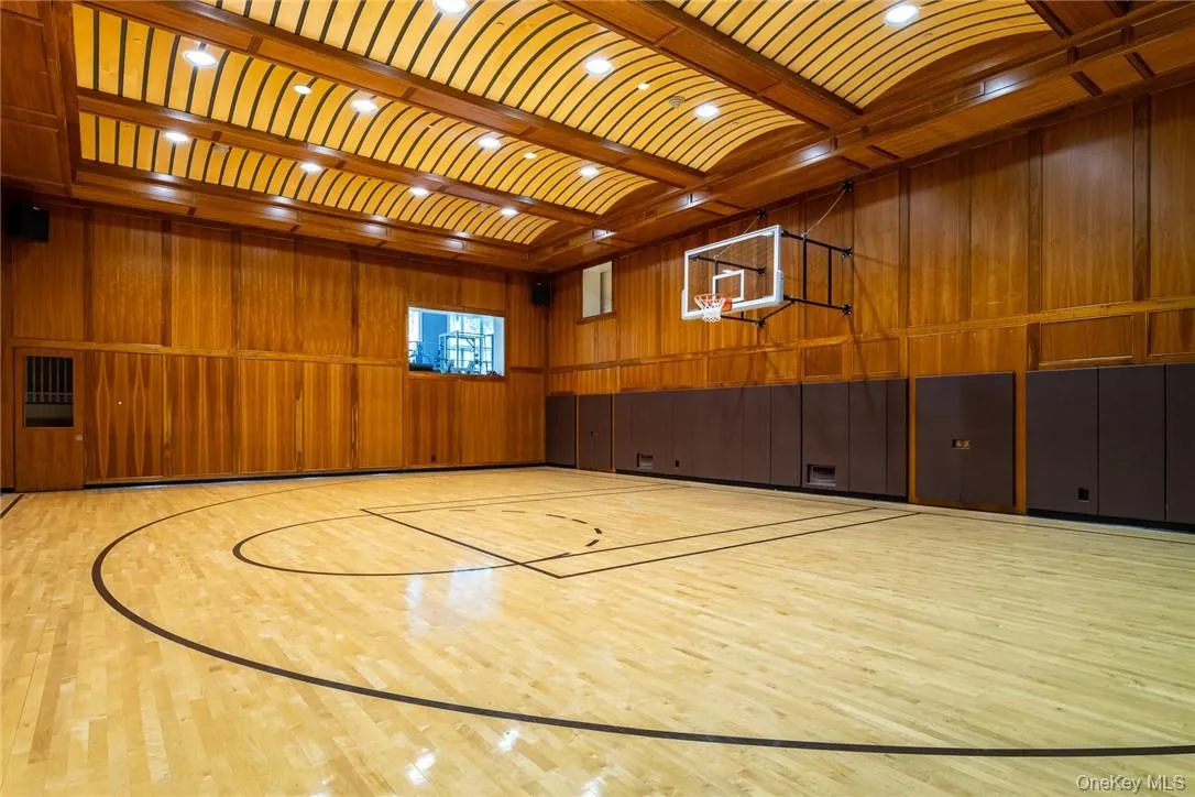 Basketball court with NBA 3-point line Basketball court with NBA 3-point line