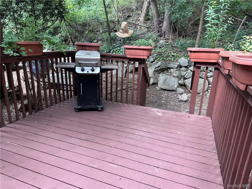 View of wooden deck directly off kitchen View of wooden deck directly off kitchen