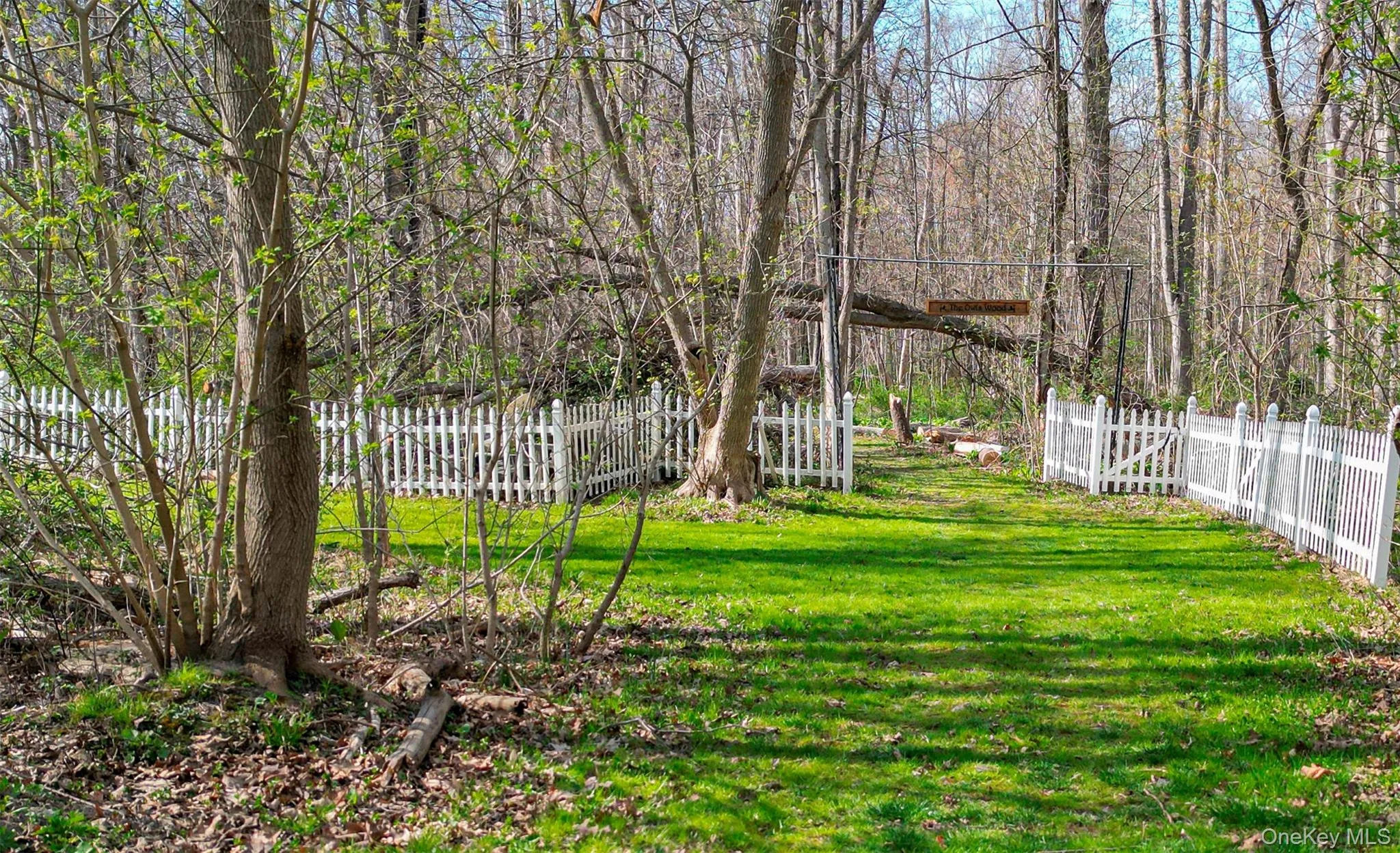 Entrance to the walking paths. Entrance to the walking paths.