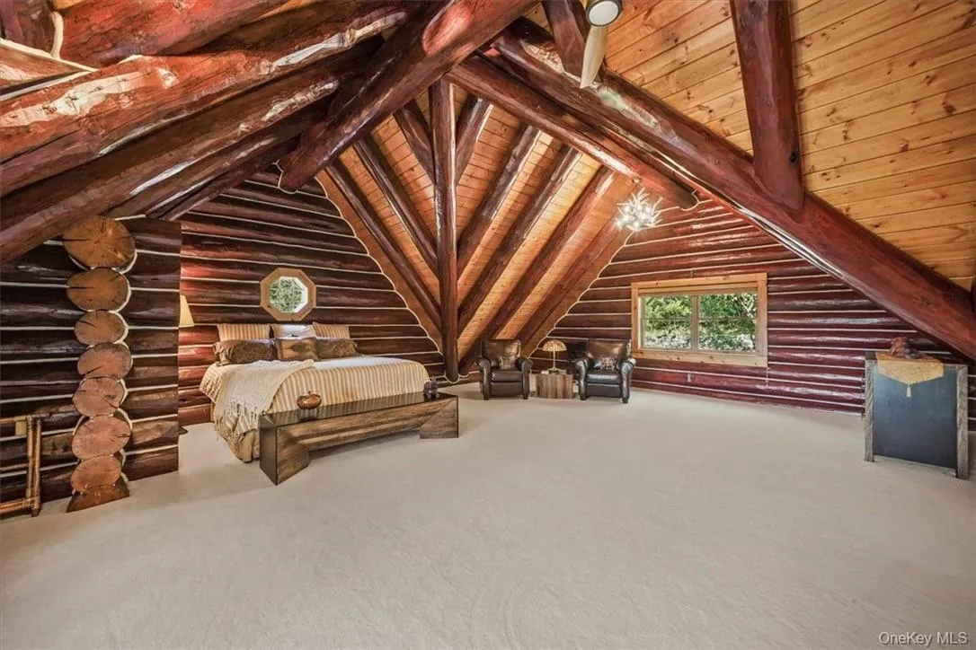 Very large second floor bedroom with reading nook, beautiful views and private bath. Very large second floor bedroom with reading nook, beautiful views and private bath.