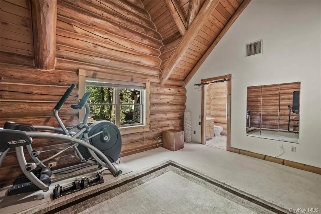 Second floor bedroom suite currently used as workout room Second floor bedroom suite currently used as workout room