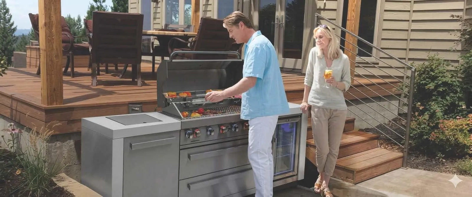 New Outdoor Kitchen. Mont Alpi AD Photo. New Outdoor Kitchen. Mont Alpi AD Photo.