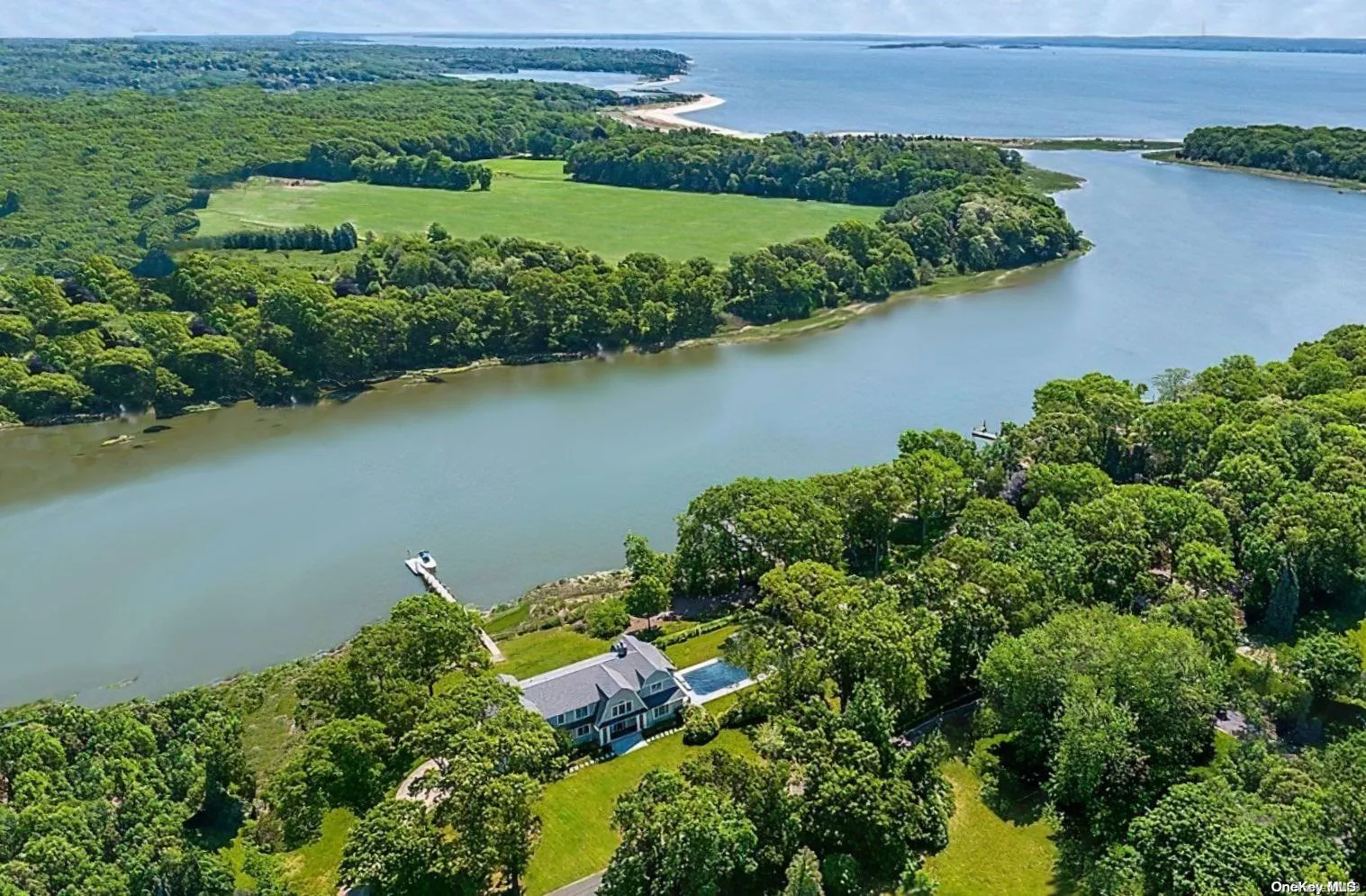 Aerial-property, creek, bay Aerial-property, creek, bay