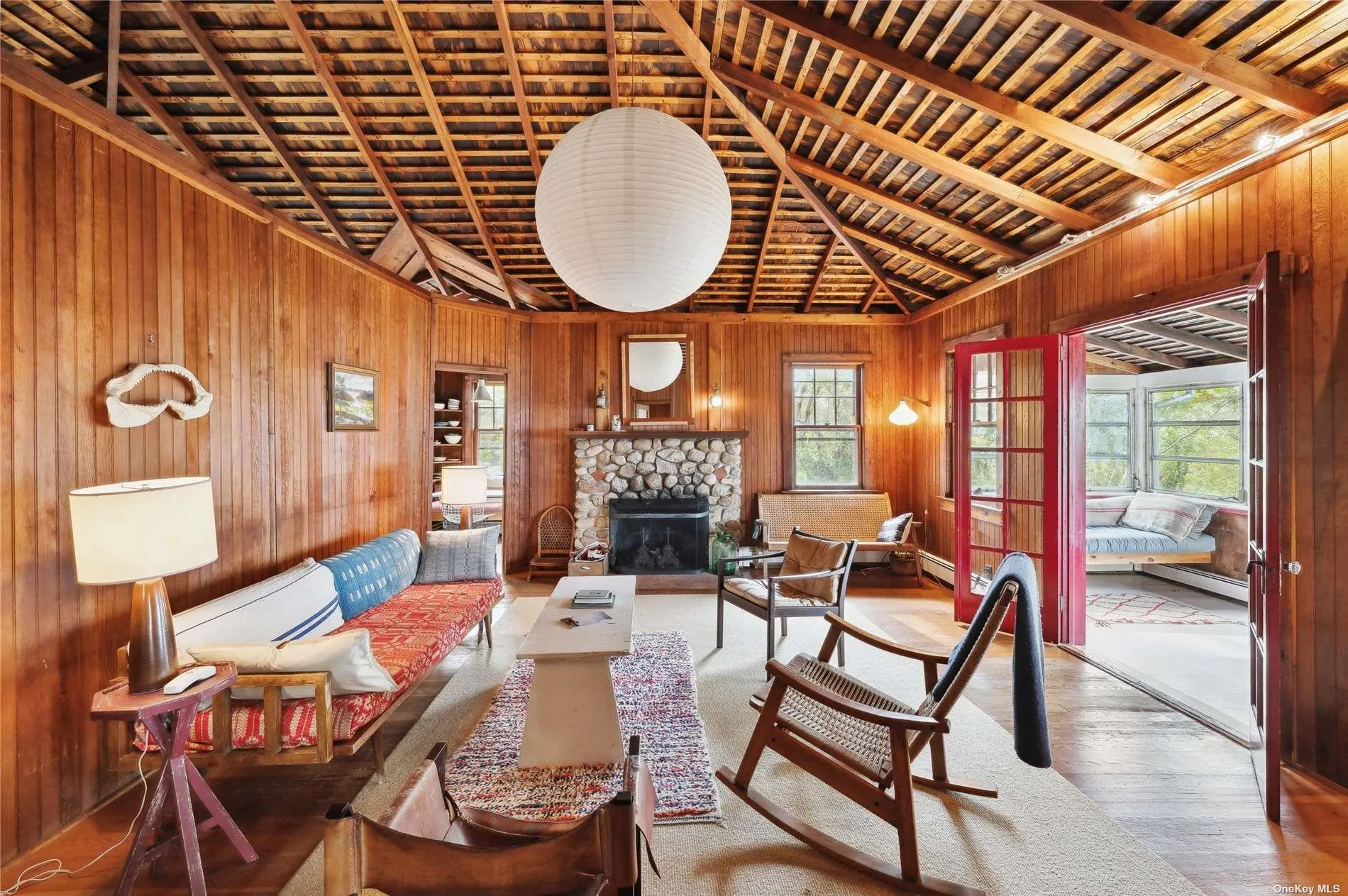 Living Room with Fireplace & Water Views Living Room with Fireplace & Water Views