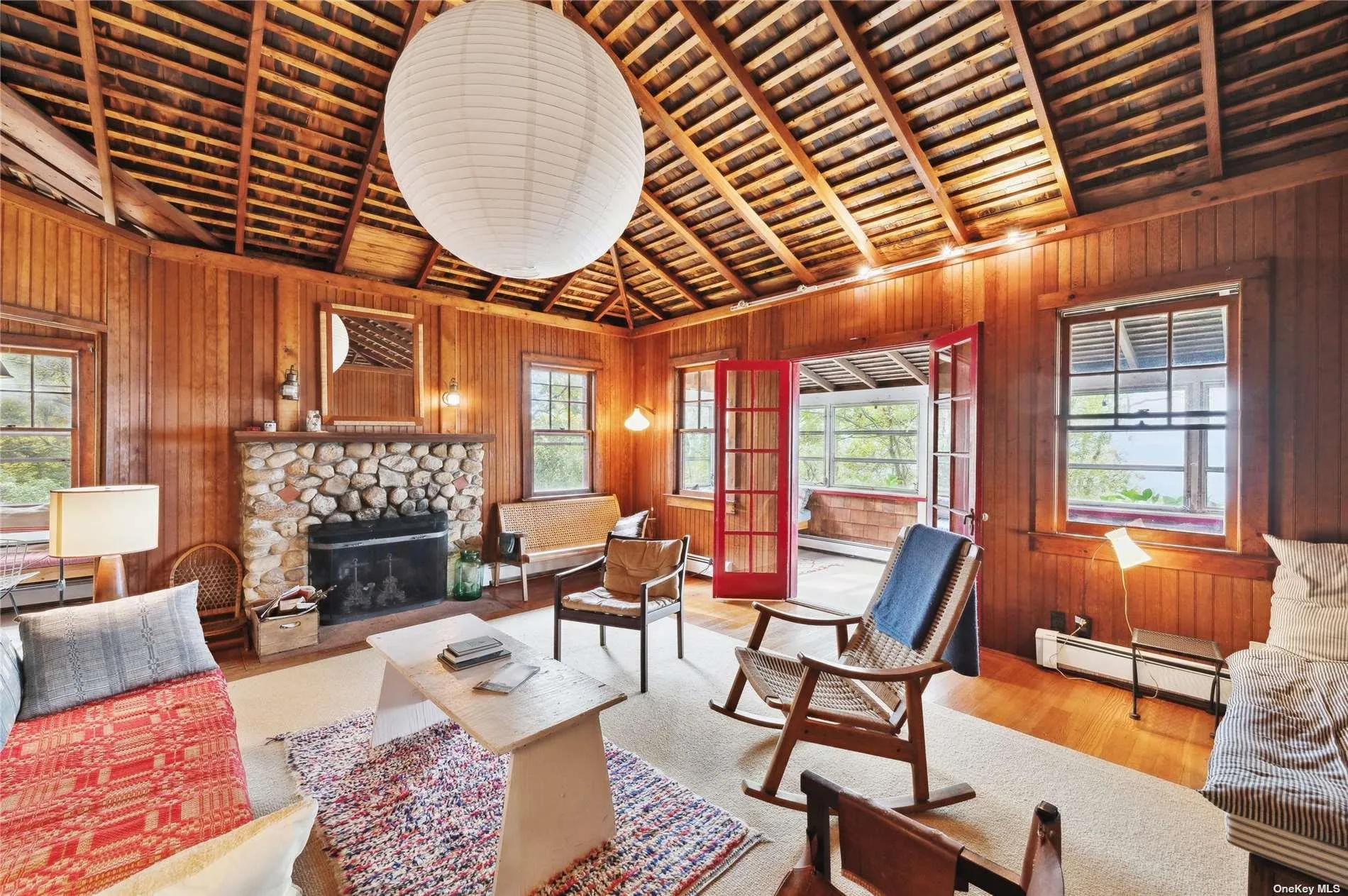 Living Room with Fireplace & Water Views Living Room with Fireplace & Water Views