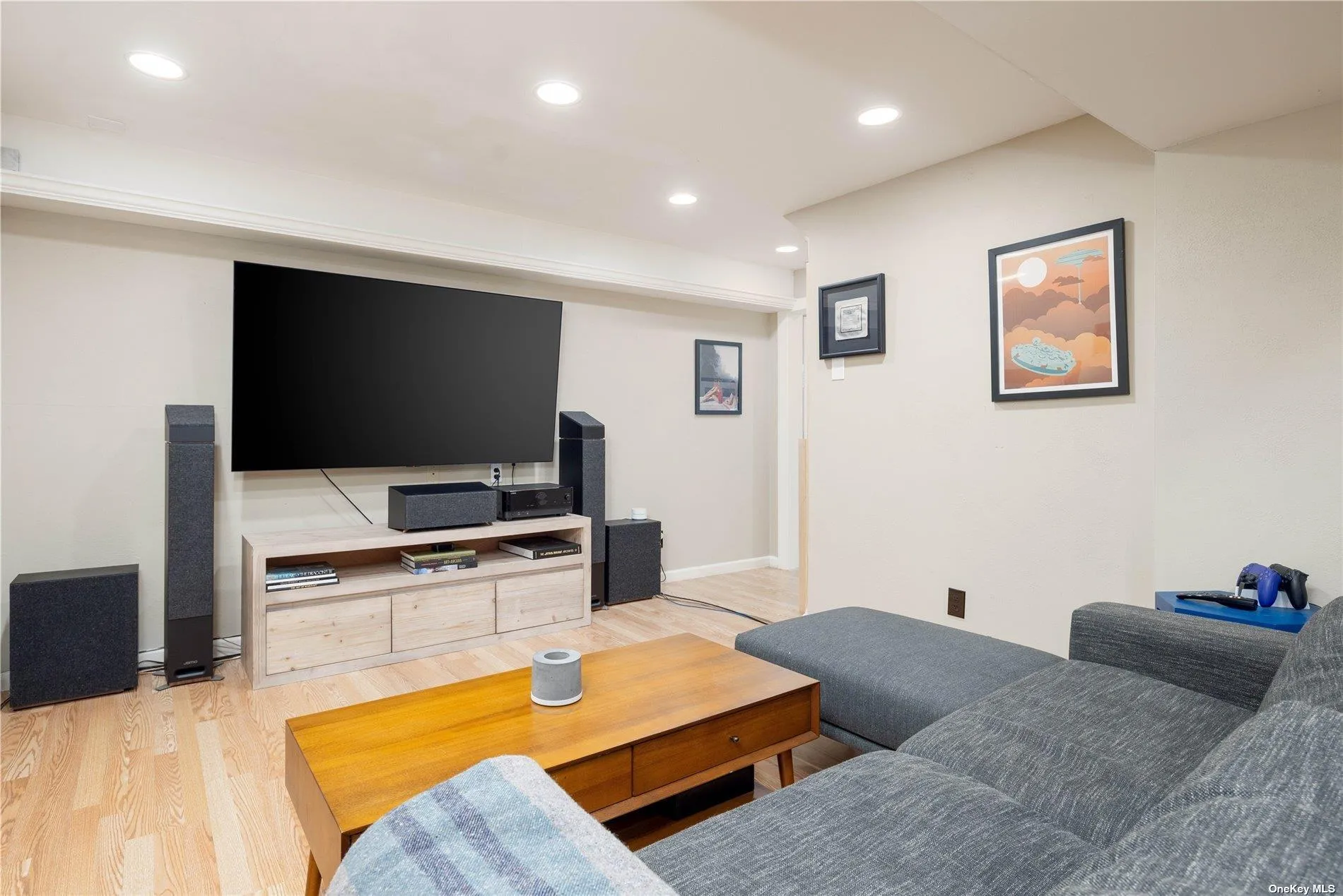 Basement media room Basement media room