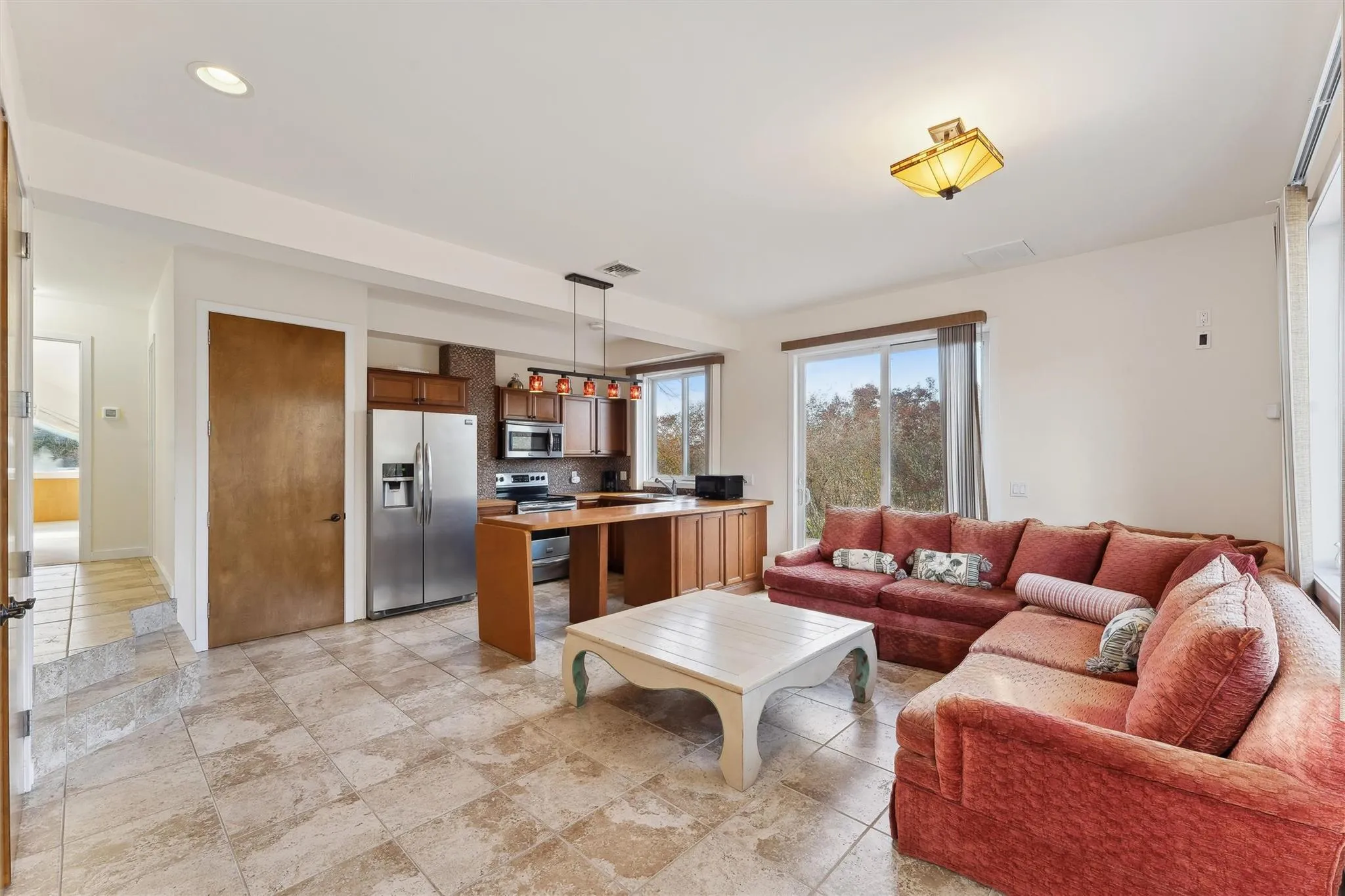 Living room featuring sink Living room featuring sink